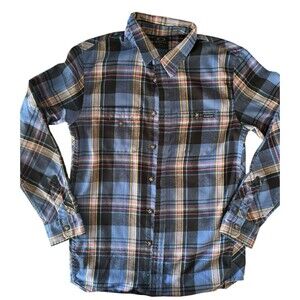 Oakley Womens Plaid Long Sleeve Button Up Flannel Size Small